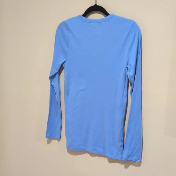 GAP Women Blue Long Sleeve Tee T Shirt Top Medium NWT - Picture 4 of 6